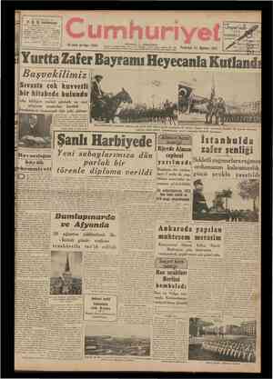  CUMHURİYET 31 Ağustos 1942 RADYO [ 7,30 7,32 7,40 7,55 12,30 12,33 12,45 13,00 : s 31 ağustos pazarfesi akşamından itibaren