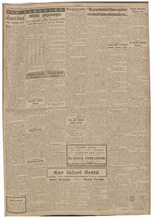  8 Birincikânım 1942 CUMHUkİYLl Hava üslünlüğü yarışı Dün Ankarada çekilen piyangoda 93465 No.lı bilet yirmi beş bin lira...