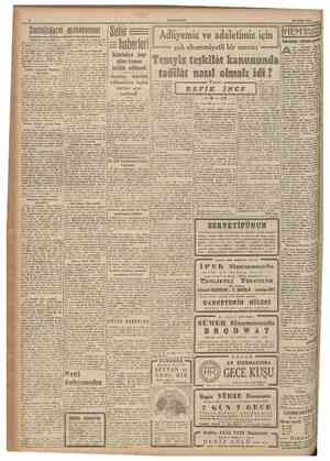  CUMHURÎYET 26 Şubat 1944 Şantajcıların muhakemesi Baştarafı 1 mci sakifede sür.n ağzlndan İşitmiş, o akşsmki kar. ticaret...