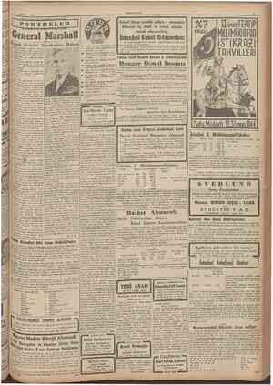  24 Mart 1944 CUMHURİYET PORTRELE R [ General Marshall Birleşik Devletler Genelkurmay Başkanı General Marshall henüz küçük...