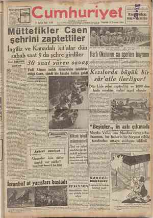    ISTANBUL — » CAĞALOĞLU 21 inci yıl Sayı: 7150 © Test bul — Posta kutum Istanbul No. 26 Pazartesi |(0 Temmuz 1944 ON la vw