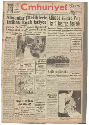    Vat ie ARI. ISTANBUL — CAĞALOĞLU GIDASI | zi ciyiş a e Pazar 31 Birincikânun 1944 Almanlar Jttefiklerle Atinada asilere...