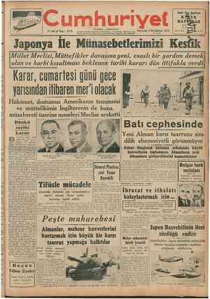 Cumhuriyet sayfa 1