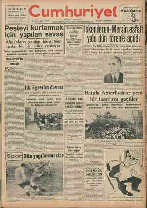 Cumhuriyet sayfa 1
