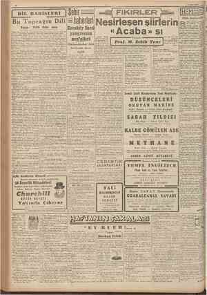  11 Mart 1945 ! DİL BAMİSLERİ U oDrağın Yaıan: Falih Rıfkı Dili i Afay Ürir.ci Meşrutiyetin ilk zamanlarında lugate...