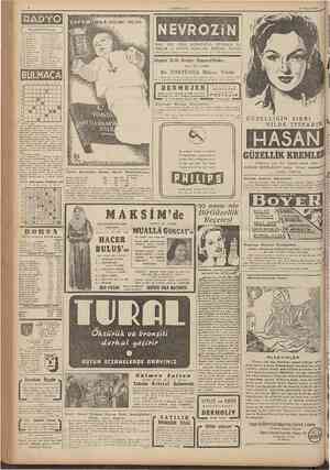  CUMHURiYET 11 Mart 1945 Progran. Mjz.k 'Pl ) Haberler fe.OO ü ı ü l ! 'Pl ) 8*30 Muz k 'Pl ) 9 00 lst€kler 9 30 Muzık ıTl. 9