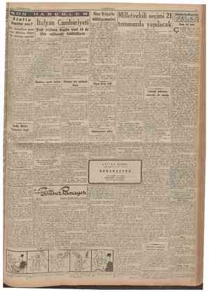  10 Haziran 1946 CUMHURİYET SV O L NT Stalin hasta rrn? Bir Amerikan gazetesi dikkate deger bir makale neşretti İtalyan...