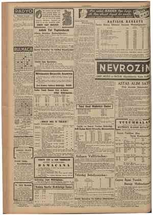  CUMHURİYET 17 Subai 1947 RADYO ( Bugünkü Program J 7.23 Açıllş ve program 7.30 M. S. aya n 7.30 Müzife: Haflf müzifc (Tl.)