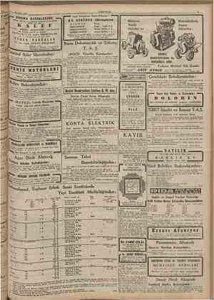  26 Subat 1947 CUMHURÎYET «r SINEMA SAHİBLERİNE: Kullanıs, sağlamlık, ses cihazlanmn hassasiyeti ve fiat itibarile rakibsiz