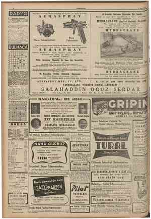  CUMHURIYET 7 Mart 1947 ÖADİft) ( Bugünkıi Program J 2S Açılıs ve program 7.30 Müzüc rPl.) T.45 Haberler 6.00 Müzlk (Pl.) S.3Ü