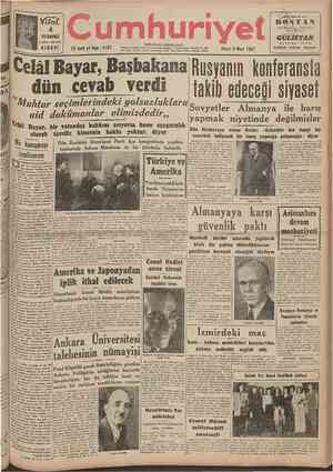  4 VİTAMİNLİ yegâne kuvvet eiDASI 23 UncU yıl Sayı: 8103 umhuri Telgraf ve nıektub adresi: Cumhuriyet, İstanbul Posta kutusu: