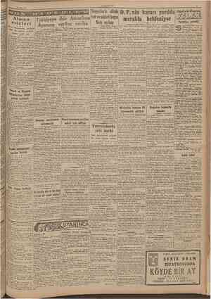  31 Mart 1947 CUMHURÎYET Başviakcleden devam Bevin Moskovada, esirlerin • Bafteraft 1 inrt tdhifede üzerinde büyük Mr teslr