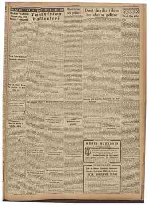  21 Temmuz 1947 CVMHURÎYET ON A B Meçhul "Ankara canavarı99 nın beşinci cinayeti Ankara 20 (Telefonla) Ankarada, başına sert