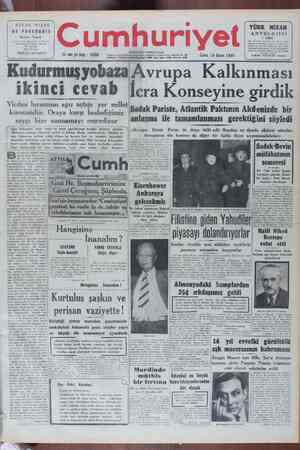Cumhuriyet Gazetesi 18 Şubat 1949 kapağı
