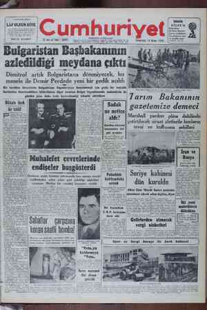 Cumhuriyet Gazetesi April 16, 1949 kapağı