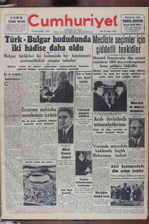 Cumhuriyet Gazetesi April 26, 1949 kapağı
