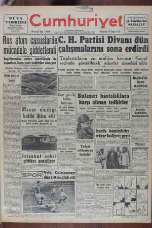 Cumhuriyet Gazetesi February 13, 1950 kapağı