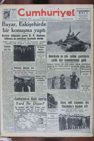 Cumhuriyet Gazetesi March 17, 1950 kapağı