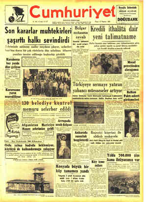 Cumhuriyet sayfa 1