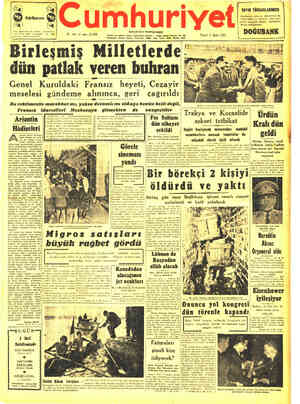 Cumhuriyet sayfa 1