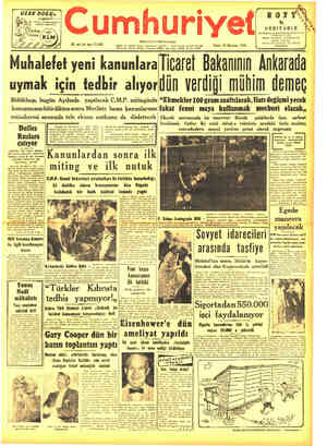 Cumhuriyet sayfa 1