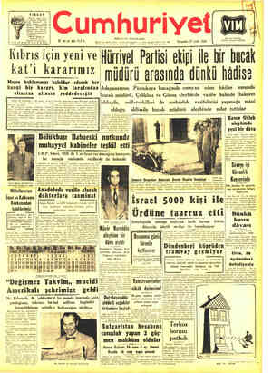 Cumhuriyet sayfa 1