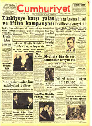  Modern Türkiye için DİN'de REFORM Zat » KORKUNÇ YILLAR Cunartesi 8 Ara'ık 1956 T kıyeye karşı yalanIstıfalarAnkaraHukuk ve