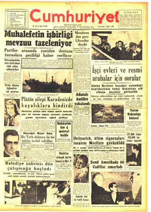 Cumhuriyet sayfa 1