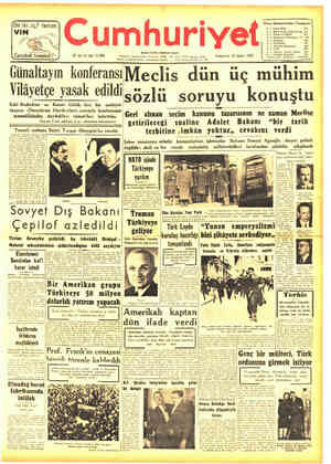 Cumhuriyet sayfa 1