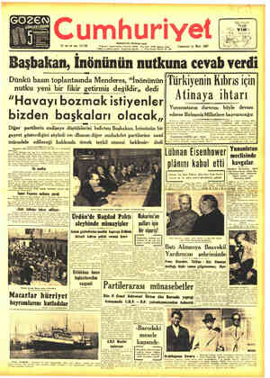 Cumhuriyet sayfa 1