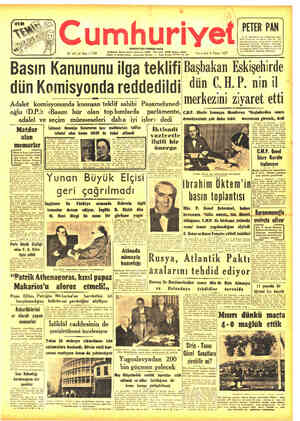 Cumhuriyet sayfa 1