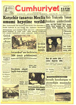  Reşad Ekrem Koçu a varm v alayı d Cumhuriyet zz / p, " KURUCUSU:YUNUS NaDı a Şit 33 üncü yıl Sayı 11796 — ÇAŞZ a aa etş 0 ven