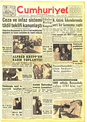 Cumhuriyet sayfa 1