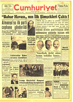 Cumhuriyet sayfa 1
