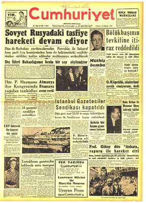 Cumhuriyet sayfa 1