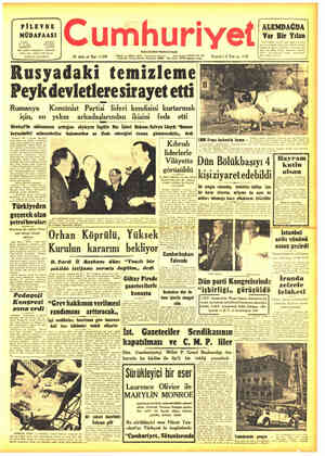 Cumhuriyet sayfa 1