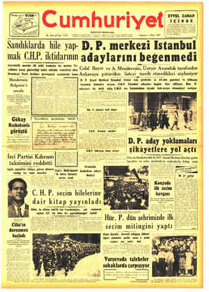 Cumhuriyet sayfa 1
