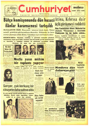 Cumhuriyet sayfa 1