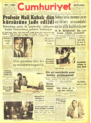Cumhuriyet sayfa 1