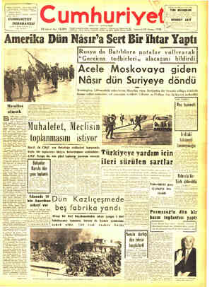 Cumhuriyet sayfa 1