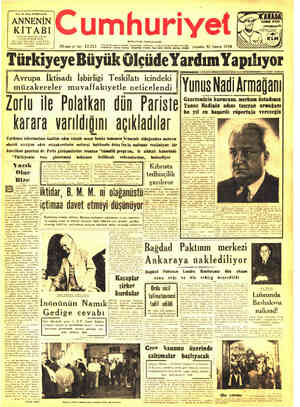 Cumhuriyet sayfa 1