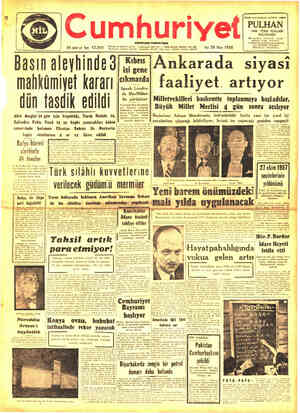  aSi Cumhüriyet İstanbul — Porta Kutunu İdanbul Mor 248 ğ gea GNNMATAR 220200 Yan İti Sülden 'Matcan güğee — Salı 28 Ekim 1958