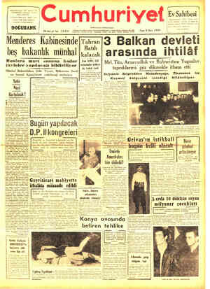  EvSahibesi Cumhuriyet KURUCUSU : YUNUS NAD! 34 üncü yıl Sayı 12.436 'vww,,h, Gimhuriyet latanbul — Porta Kutunu etanbul Nat —