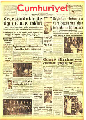  HİLMİ YÜCEBAŞ'ın iki yeni ereri: -— Cumhurivye KURUCUSU: YUNUS NADİ 35 inci yıl Sayı 12.812 FK No 'sek Teletonları 3 ga ö 22