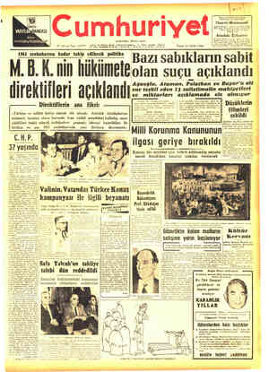 Cumhuriyet sayfa 1