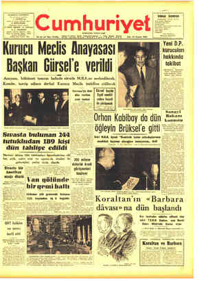  YAYİNEVİ KURUCUSU: YUNUS NADİ Te t ve mektup adresi: Cumhuriyet İstanbul —  Porta Kutusu: İstanbul 36 nci yıl Sayı 13.0â2 —