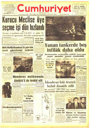  JÜLES VERNE Araba İle Devriâl ünde D KURUCUSU: YUNUS NADİ n Telgrat ve mektup Göresi: Cümhüriyet laaabul — Posta 37 nci yıl