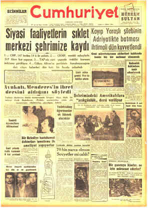 Cumhuriyet sayfa 1