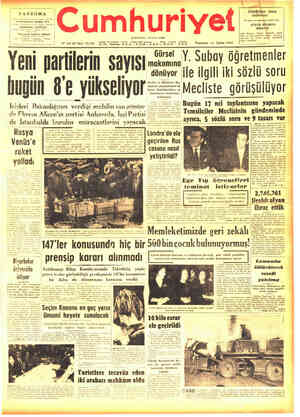 Cumhuriyet sayfa 1