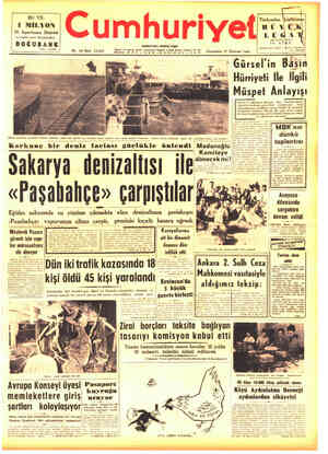Cumhuriyet sayfa 1